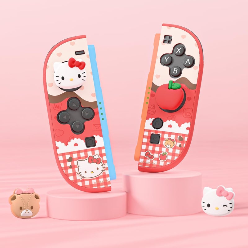 Kuitmor Silicone Joystick Caps Compatible with Switch 2, Anti-Slip Thumb Grip Caps for Switch 2025, 4pcs - Cute Cat - Image 5